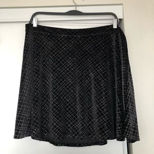 Plus sized velvet skirt